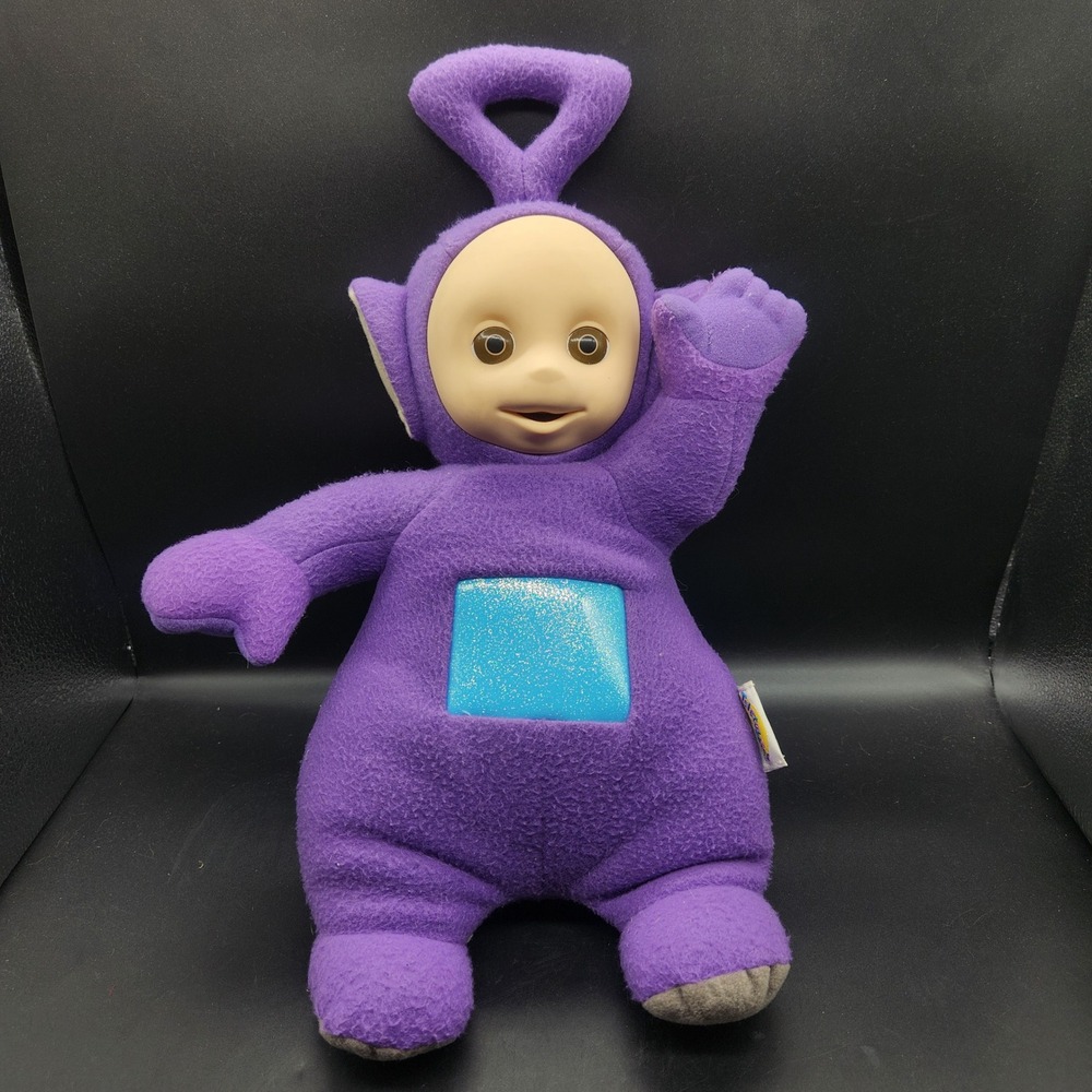Vintage 1998 Playskool Teletubbies Talking Tinky Winky Purple Plush Toy 55681